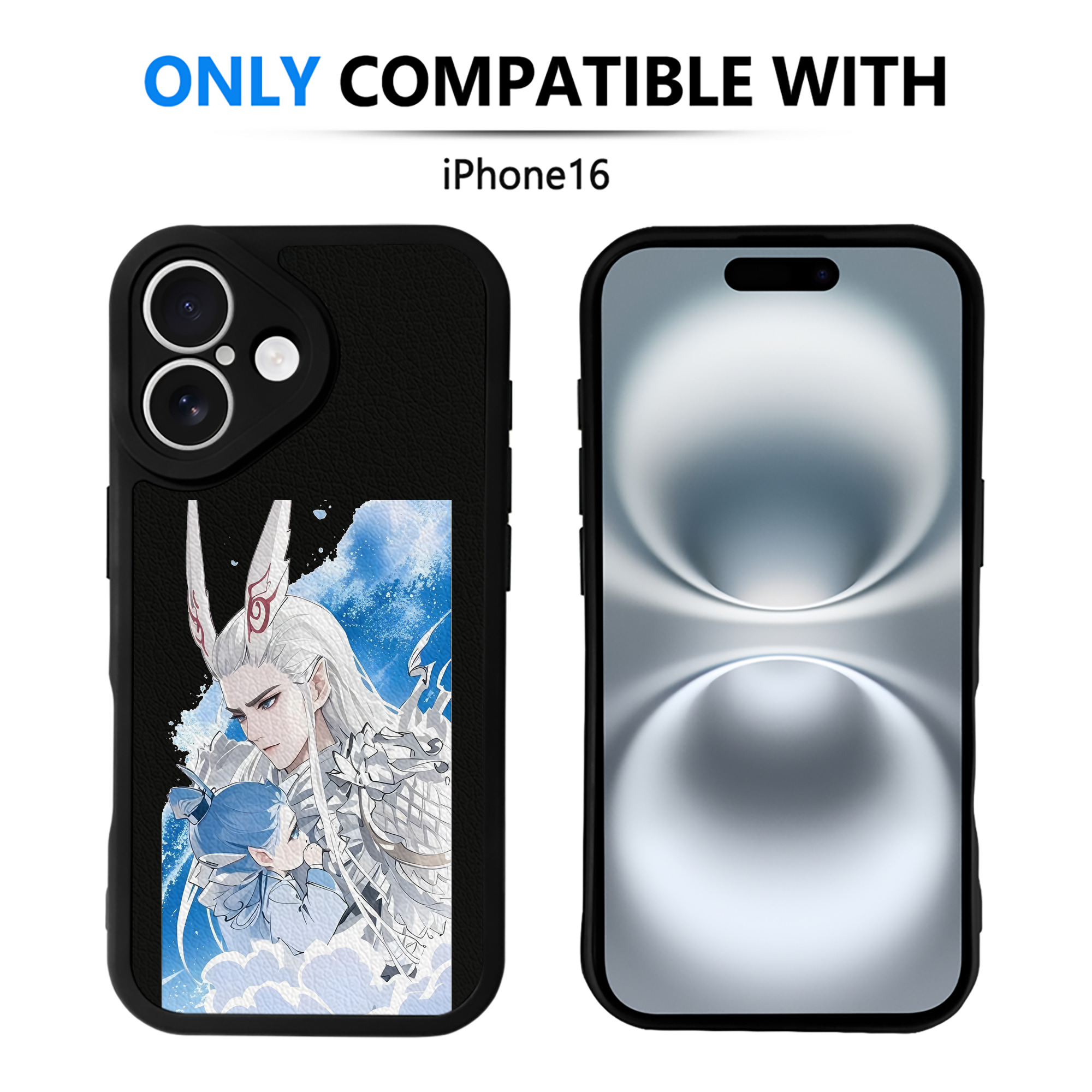 （画像用） Ne Zha 2 ナタ 魔童の大暴れ 【iPhone 16シリーズ対応】シリコンスマホケース（レザー調） 材質：シリコン